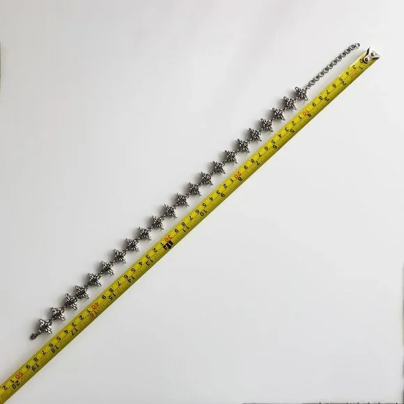 Gothic silver spikes choker necklace with a small silver chain - Picture 7 of 9